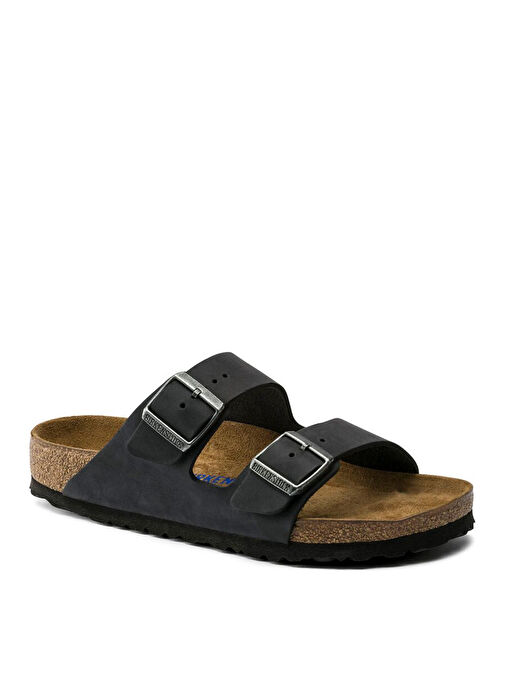 Birkenstock Siyah Erkek Deri Terlik 752483 - Görsel 6