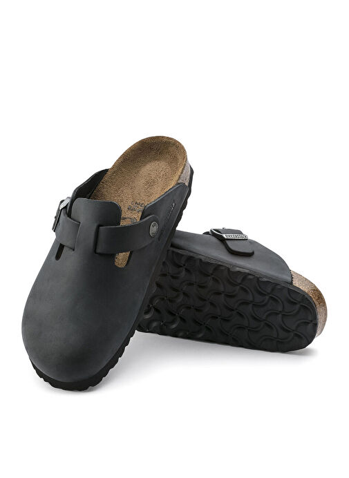 Birkenstock Siyah Erkek Deri Terlik 59463 - Görsel 5