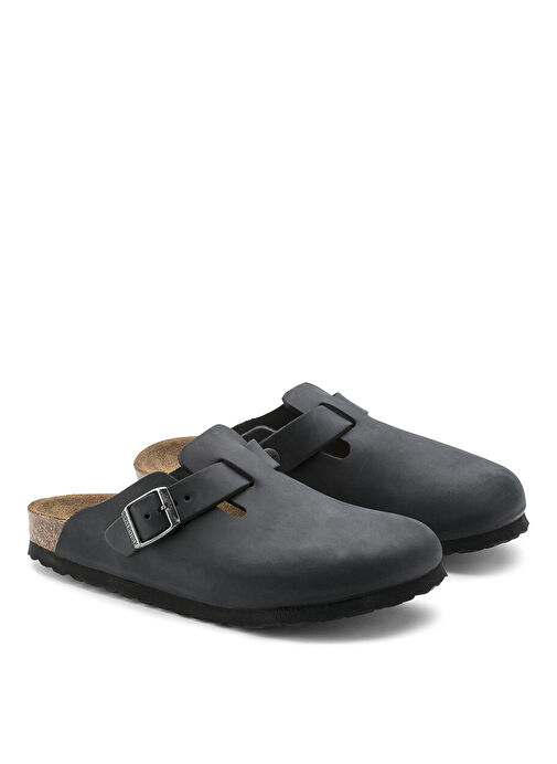 Birkenstock Siyah Erkek Deri Terlik 59463 - Görsel 6