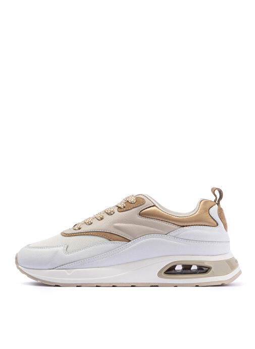 Hoff Beyaz-Altın Kadın deri Sneaker 12306001230 - Görsel 3