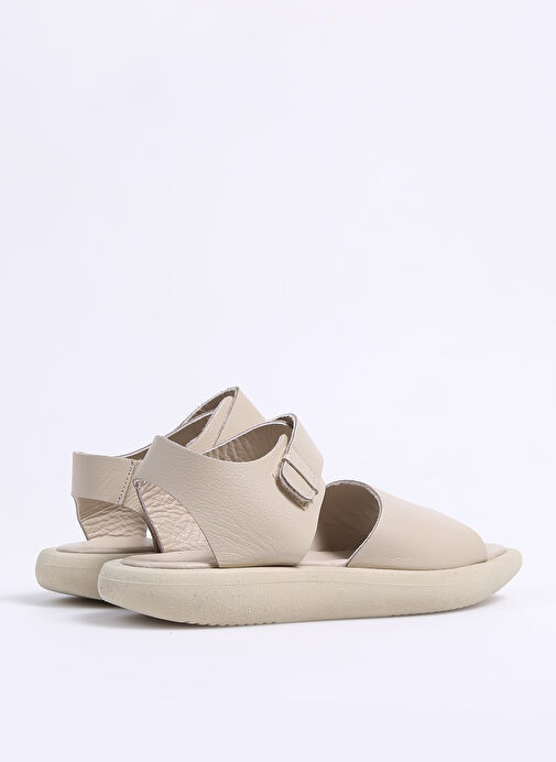 Manijero Bej Kadın Deri Sandalet RUBY - Görsel 4