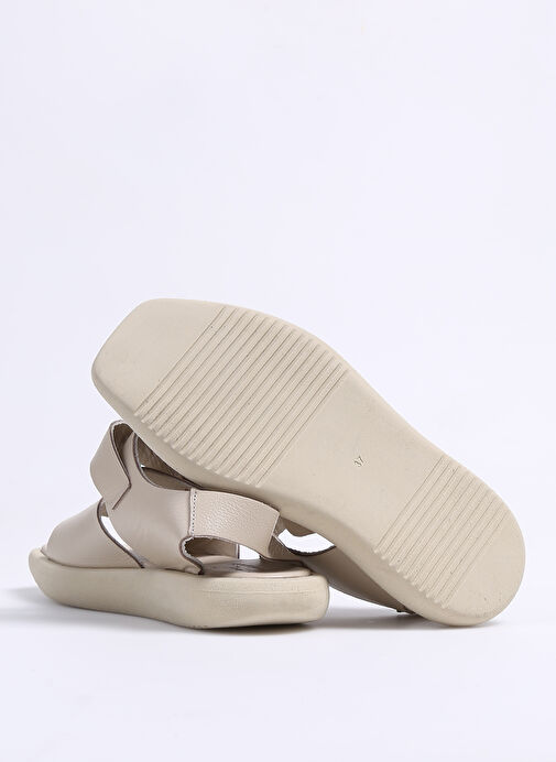 Manijero Bej Kadın Deri Sandalet RUBY - Görsel 5