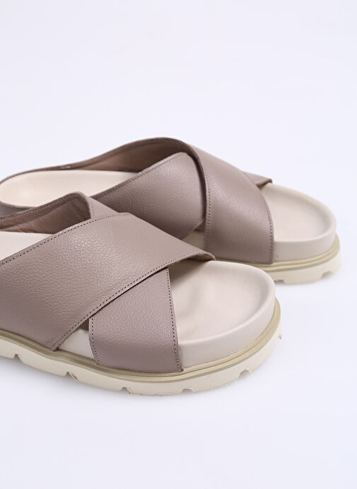 Manijero Vizon Kadın Deri Terlik MADİSON - Görsel 6