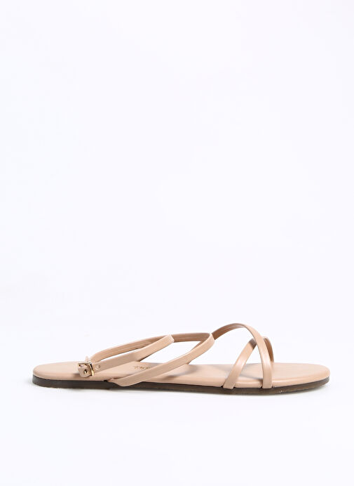 Tkees Krem Kadın Sandalet TK-8009 - Görsel 2