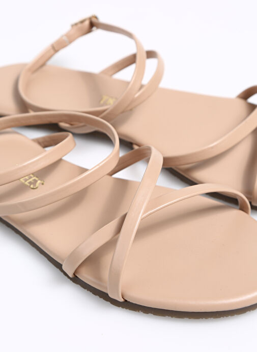 Tkees Krem Kadın Sandalet TK-8009 - Görsel 6