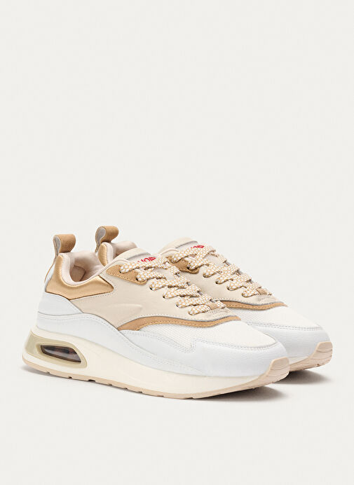 Hoff Beyaz-Altın Kadın deri Sneaker 12306006100 - Görsel 4