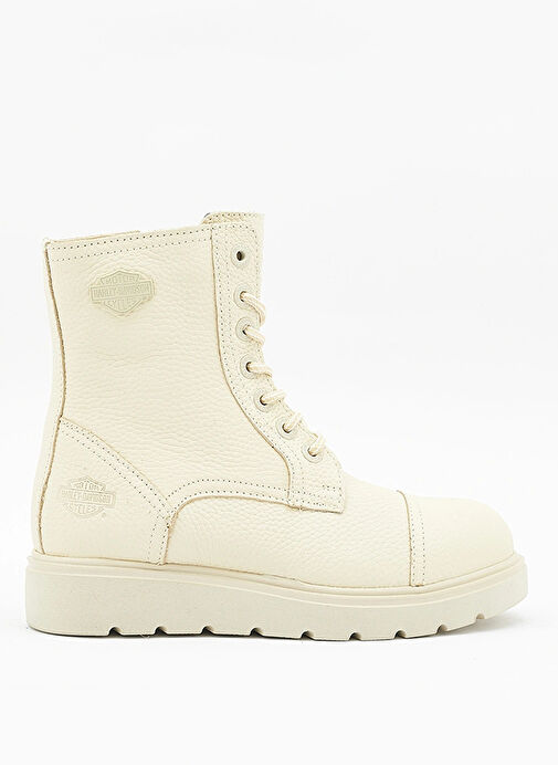 Harley Davidson Bej Kadın Deri Bot TUMS NEW - Görsel 2