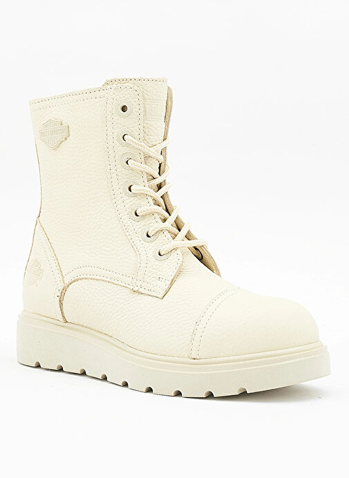 Harley Davidson Bej Kadın Deri Bot TUMS NEW - Görsel 3