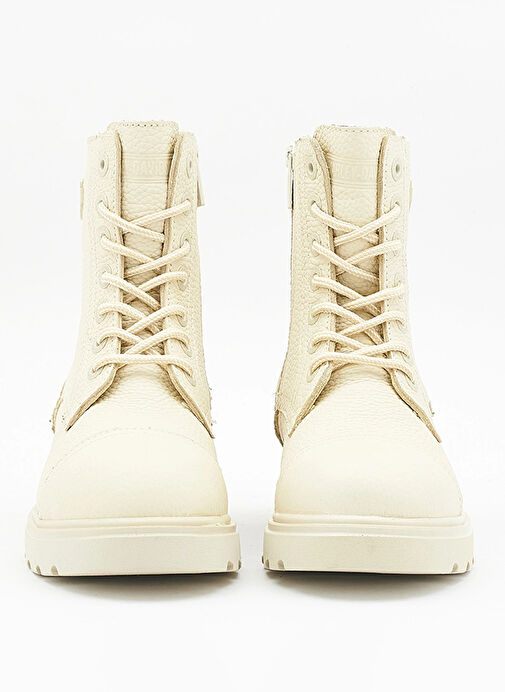 Harley Davidson Bej Kadın Deri Bot TUMS NEW - Görsel 4