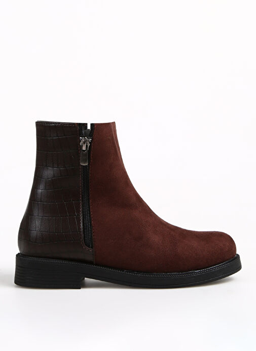 F By Fabrika Kahverengi Kadın süet Bot MELIOREN - Görsel 2