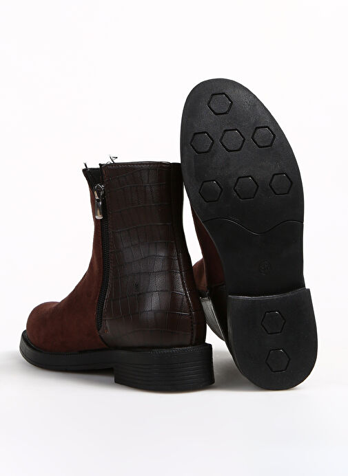 F By Fabrika Kahverengi Kadın süet Bot MELIOREN - Görsel 5