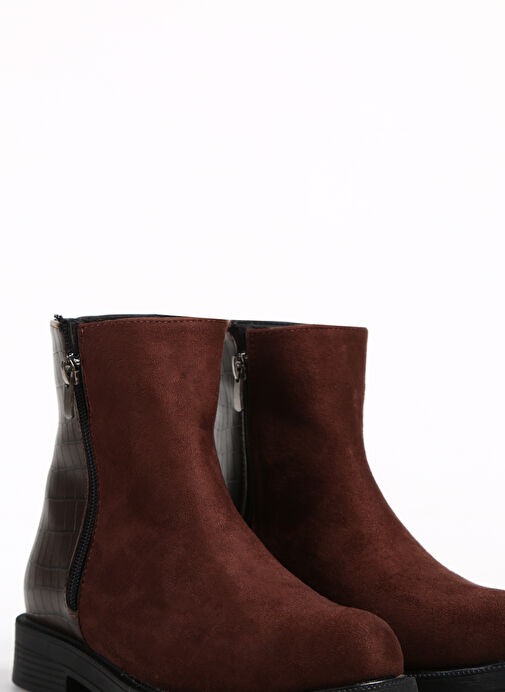 F By Fabrika Kahverengi Kadın süet Bot MELIOREN - Görsel 6