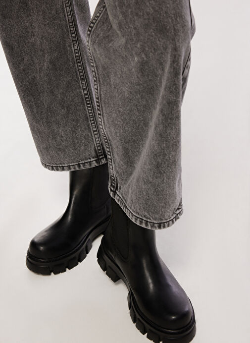 F By Fabrika Siyah Kadın Bot ENRICKO - Görsel 3