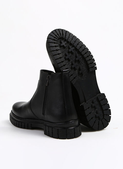 F By Fabrika Siyah Erkek Deri Bot CASTROLY - Görsel 5