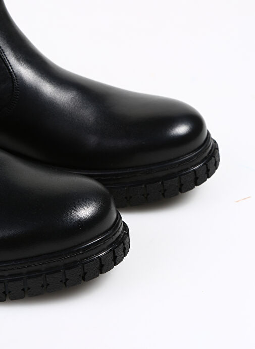F By Fabrika Siyah Erkek Deri Bot CASTROLY - Görsel 6