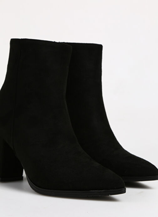 F By Fabrika Siyah Kadın Topuklu Bot GRILO SUET - Görsel 6