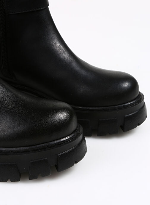 F By Fabrika Siyah Kadın Bot ZIMOREAN - Görsel 6