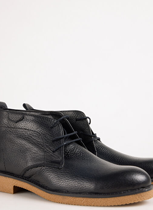F By Fabrika Siyah Erkek Deri Bot FERRONI - Görsel 6