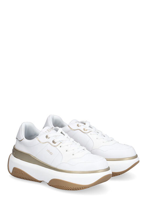 Liu Jo Beyaz Kadın Deri Sneaker BA3053EX16801111 - Görsel 3