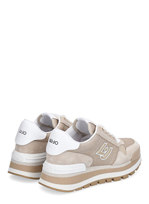 Liu Jo Bej-Beyaz Kadın süet Sneaker BA3119PX02701127 - Görsel 4