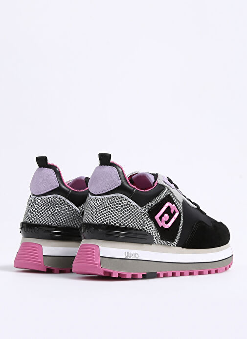Liu Jo Siyah-Mor Kadın Deri - Kumaş Sneaker BA3013PX34722222 - Görsel 4