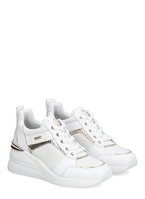 Liu Jo Beyaz Kadın Deri Sneaker BA3043PX33601111 - Görsel 3