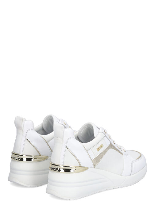 Liu Jo Beyaz Kadın Deri Sneaker BA3043PX33601111 - Görsel 4