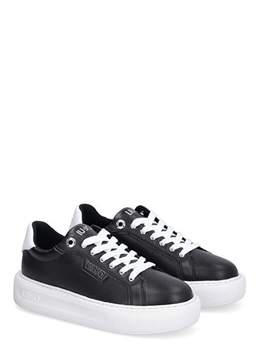 Liu Jo Siyah-Beyaz Kadın Deri Sneaker BA3131PX13622222 - Görsel 3