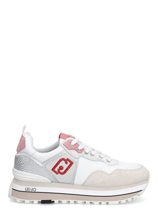 Liu Jo Beyaz-Pembe Kadın süet Sneaker BA3013PX34701111 - Görsel 2