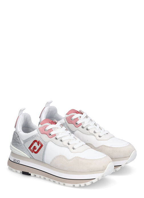 Liu Jo Beyaz-Pembe Kadın süet Sneaker BA3013PX34701111 - Görsel 3