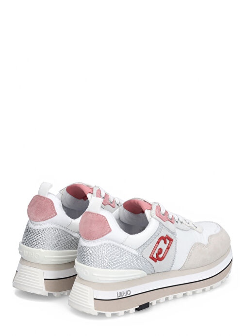 Liu Jo Beyaz-Pembe Kadın süet Sneaker BA3013PX34701111 - Görsel 4