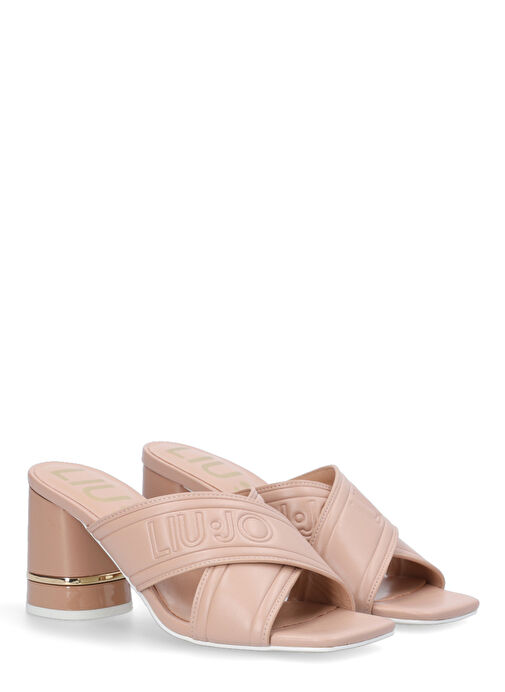 Liu Jo Bej Kadın Deri Topuklu Terlik SA3033EX01451315 - Görsel 2