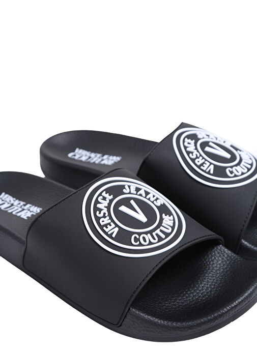 Versace Jeans Couture Siyah-Beyaz Erkek Plaj Terliği 74YA3SQ3 - Görsel 6