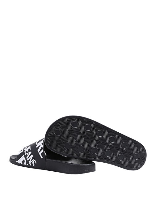 Versace Jeans Couture Siyah-Beyaz Erkek Plaj Terliği 74YA3SQ1 - Görsel 5