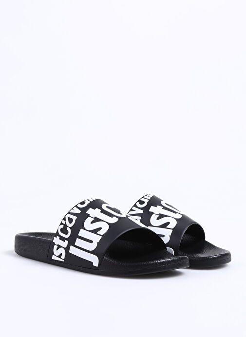 Just Cavalli Siyah-Beyaz Erkek Plaj Terliği 74QB3SZ1ZS785899 - Görsel 3