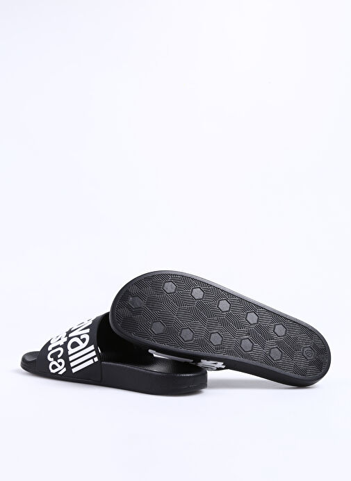 Just Cavalli Siyah-Beyaz Erkek Plaj Terliği 74QB3SZ1ZS785899 - Görsel 5