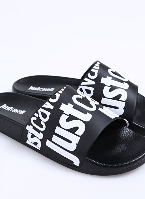 Just Cavalli Siyah-Beyaz Erkek Plaj Terliği 74QB3SZ1ZS785899 - Görsel 6