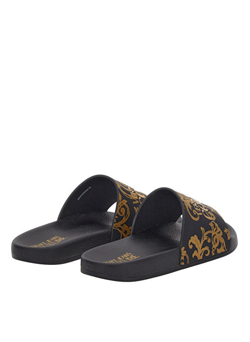 Versace Jeans Couture Siyah-Altın Kadın Terlik 74VA3SQ3ZS365G89 - Görsel 3
