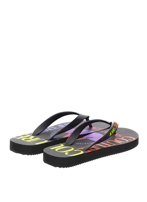 Versace Jeans Couture Siyah-Çok Renkli Kadın Terlik 74VA3SQ7ZS628M09 - Görsel 3