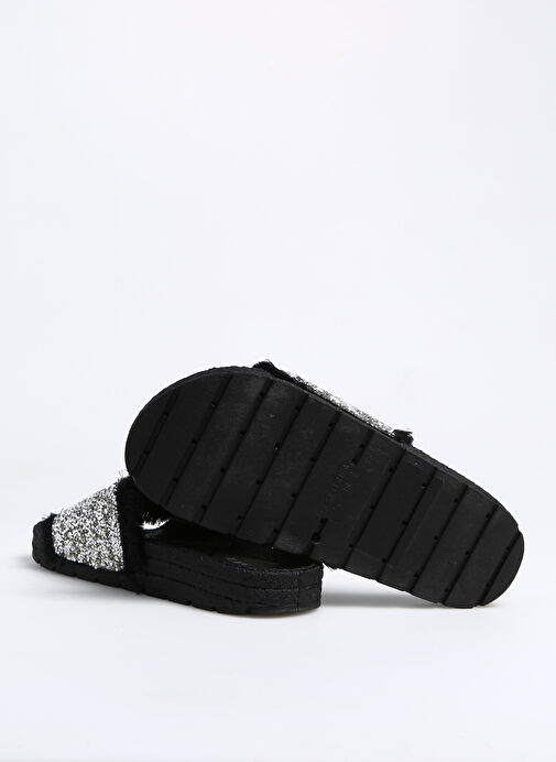 Mi Piace Gümüş - Siyah Kadın Terlik SF-01 - Görsel 5