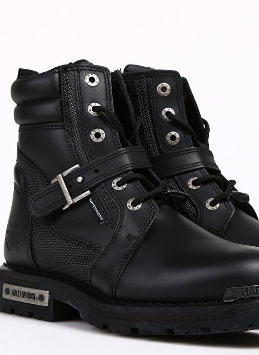 Harley Davidson Siyah Erkek Deri Bot FRANCO WP-B - Görsel 6