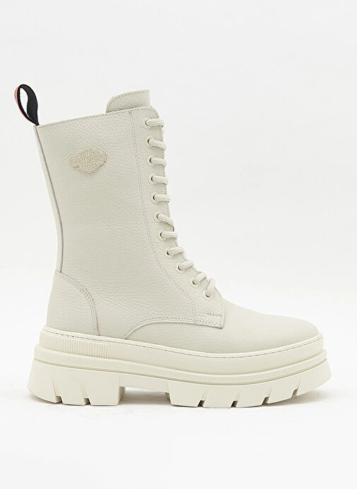 Harley Davidson Bej Kadın Deri Bot 021Z100661 - Görsel 2