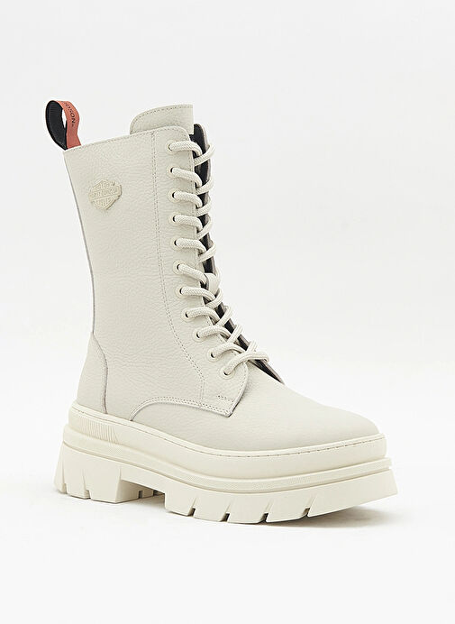 Harley Davidson Bej Kadın Deri Bot 021Z100661 - Görsel 3