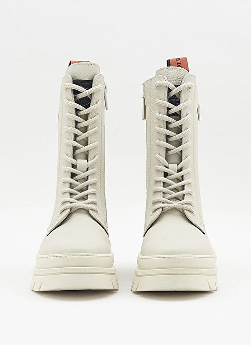 Harley Davidson Bej Kadın Deri Bot 021Z100661 - Görsel 4