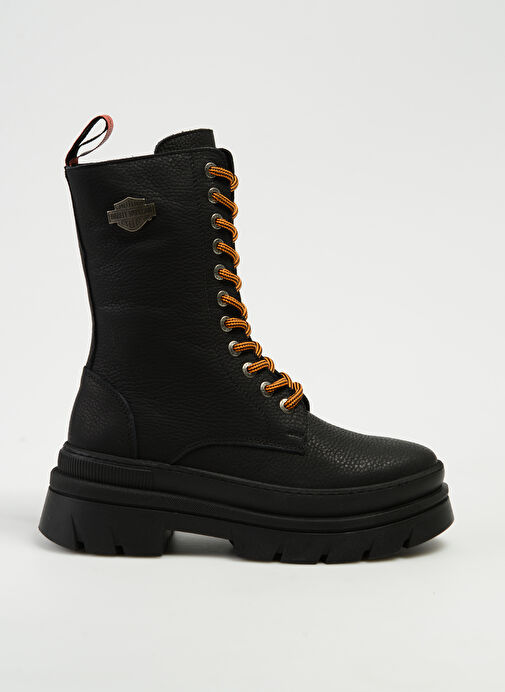 Harley Davidson Siyah Kadın Deri Bot 021Z100661 - Görsel 2