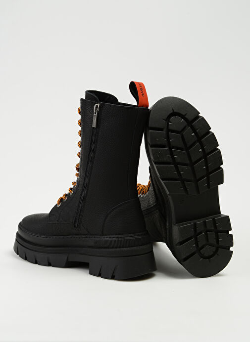 Harley Davidson Siyah Kadın Deri Bot 021Z100661 - Görsel 5