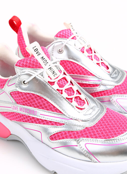 Love Moschino Pembe-Gümüş Kadın Sneaker JA15025G1GIQ460A - Görsel 6