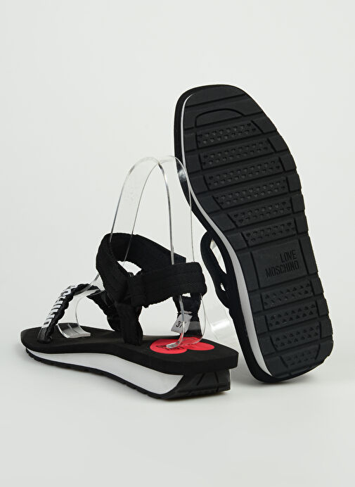 Love Moschino Siyah-Beyaz Kadın Sandalet JA16143G0GI44000 - Görsel 5