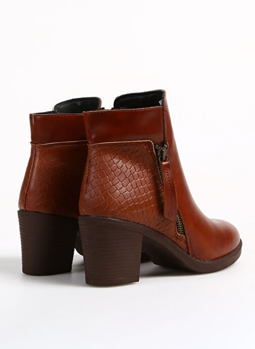 F By Fabrika Taba Kadın Topuklu Bot ILNAU - Görsel 4