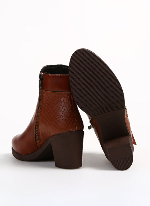 F By Fabrika Taba Kadın Topuklu Bot ILNAU - Görsel 5